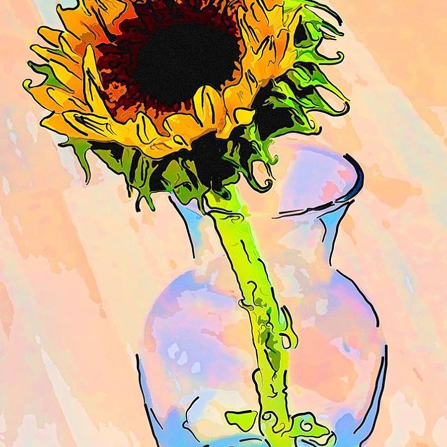 Colored Sunflower Photograph by Margaux Dreamaginations