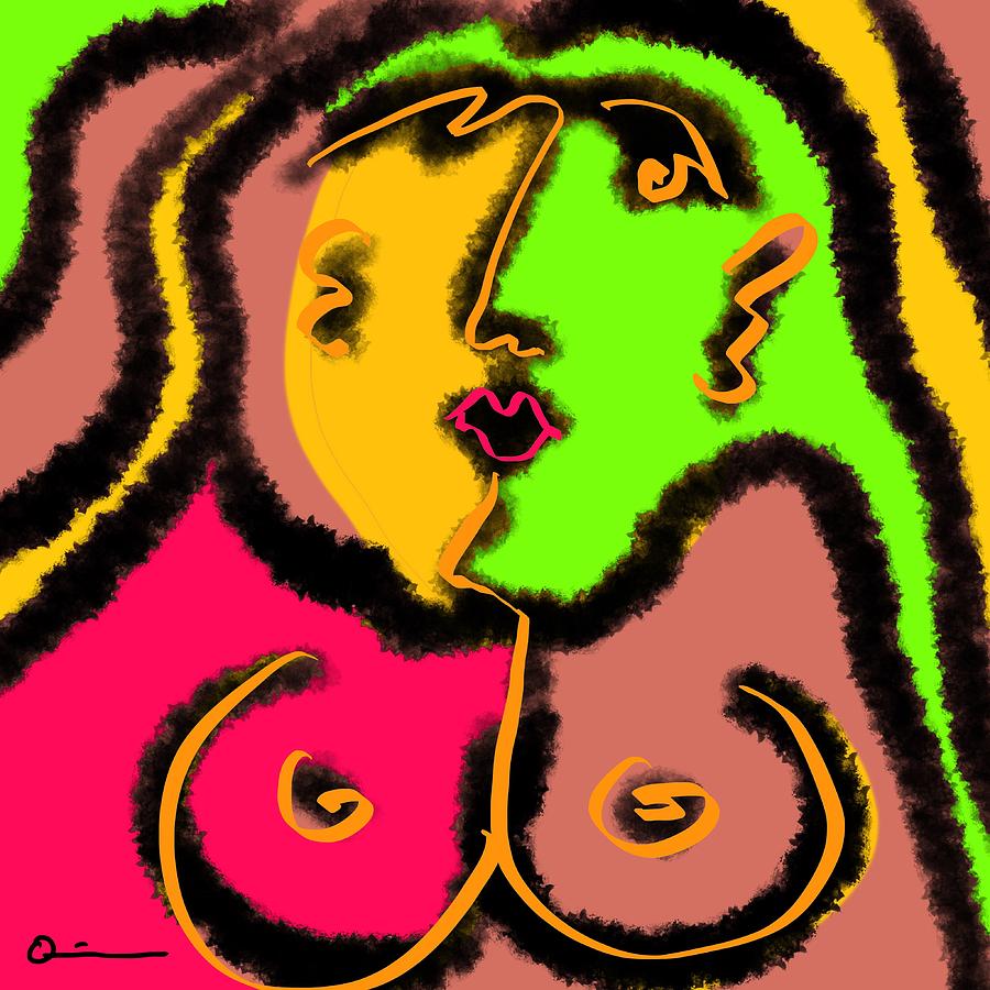 Colored Woman Digital Art by Jeffrey Quiros