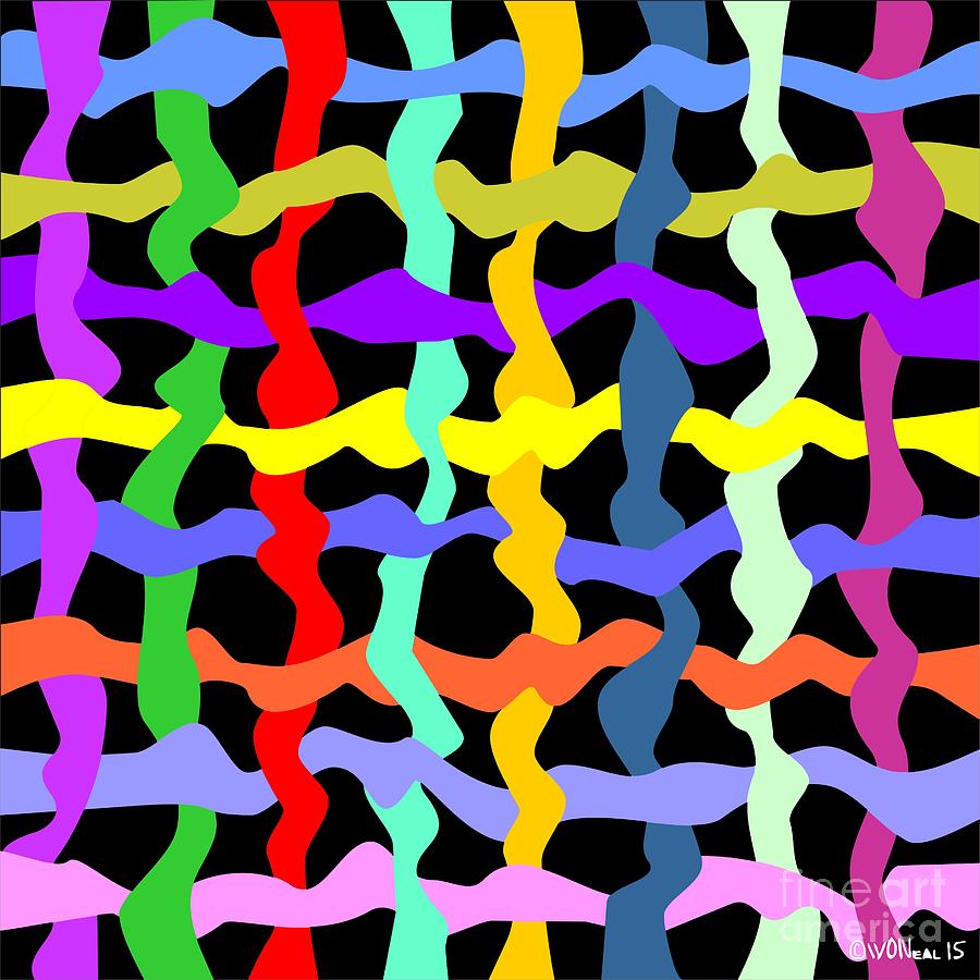 Pattern Digital Art - Colorfield Theory, No. 2 by Walter Neal