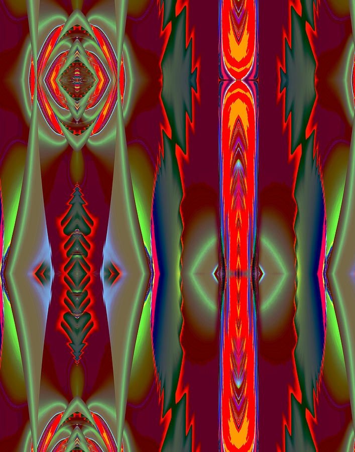 Abstract Digital Art - Colorful  33 by Alfred Kazaniwskyj