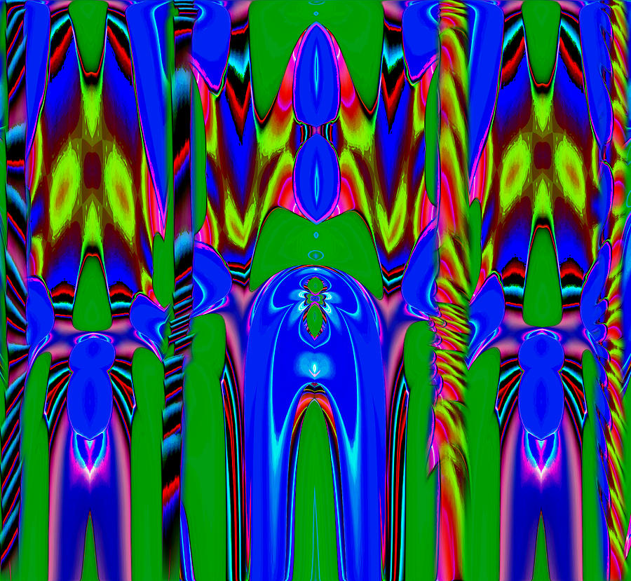 Abstract Digital Art - Colorful  38 by Alfred Kazaniwskyj