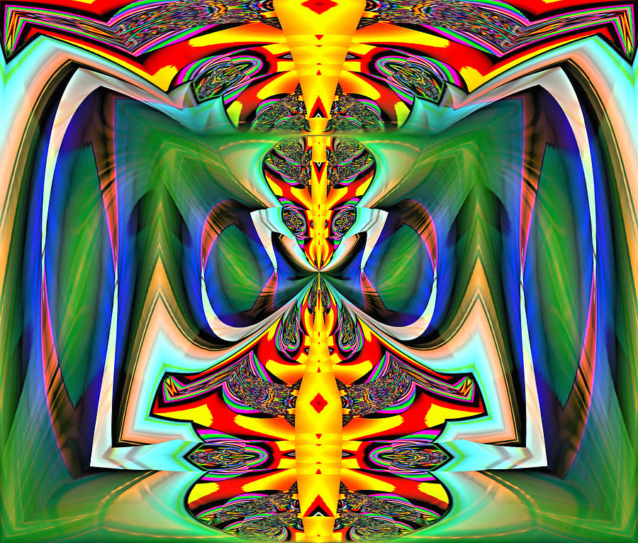 Abstract Digital Art - Colorful  43 by Alfred Kazaniwskyj