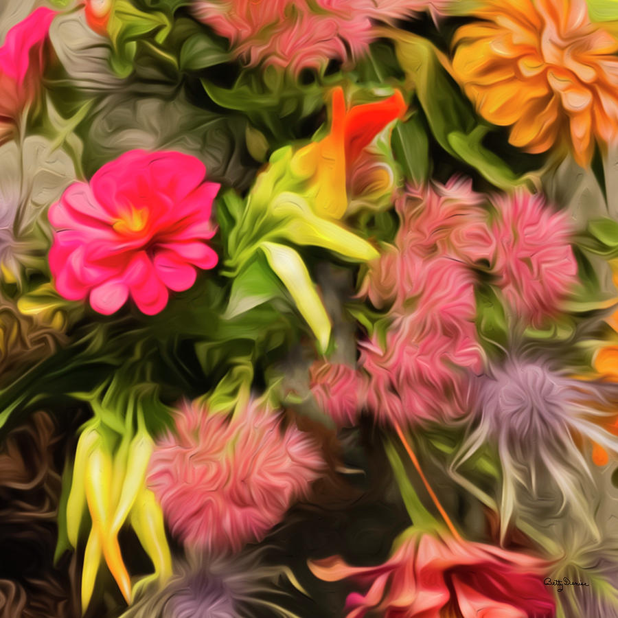 Flower Photograph - Colorful Abstract Floral Square 2 of 2 by Betty Denise