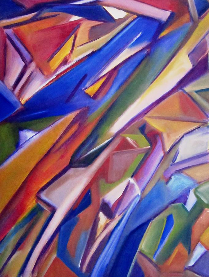 Abstract Painting - Colorful Abstract by Patricia Cleasby
