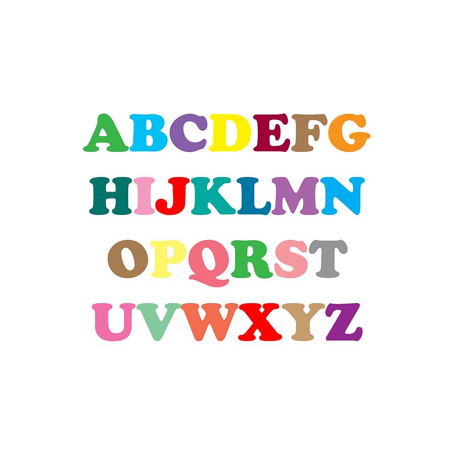 Colorful alphabet Digital Art by Ingrid Perlstrom | Fine Art America