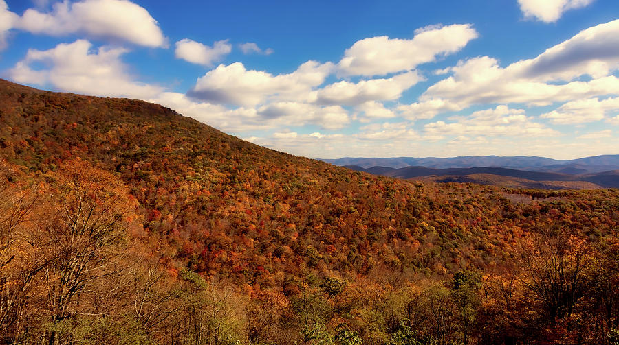 Colorful Autumn Panorama - West Virginia Photograph by Mountain Dreams