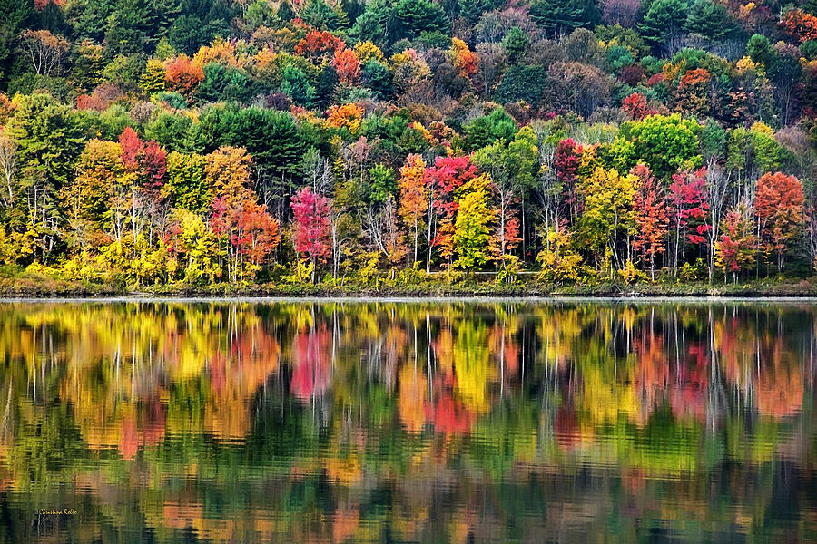 Colorful Autumn Reflections Photograph by Christina Rollo
