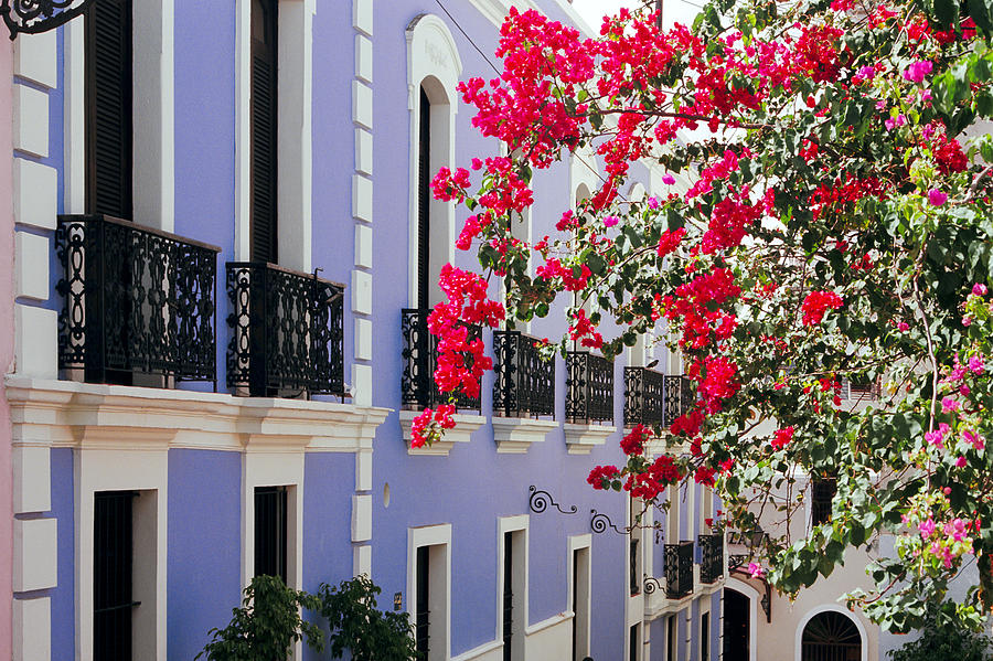Architecture Photograph - Colorful Balconies of Old San Juan Puerto Rico by George Oze