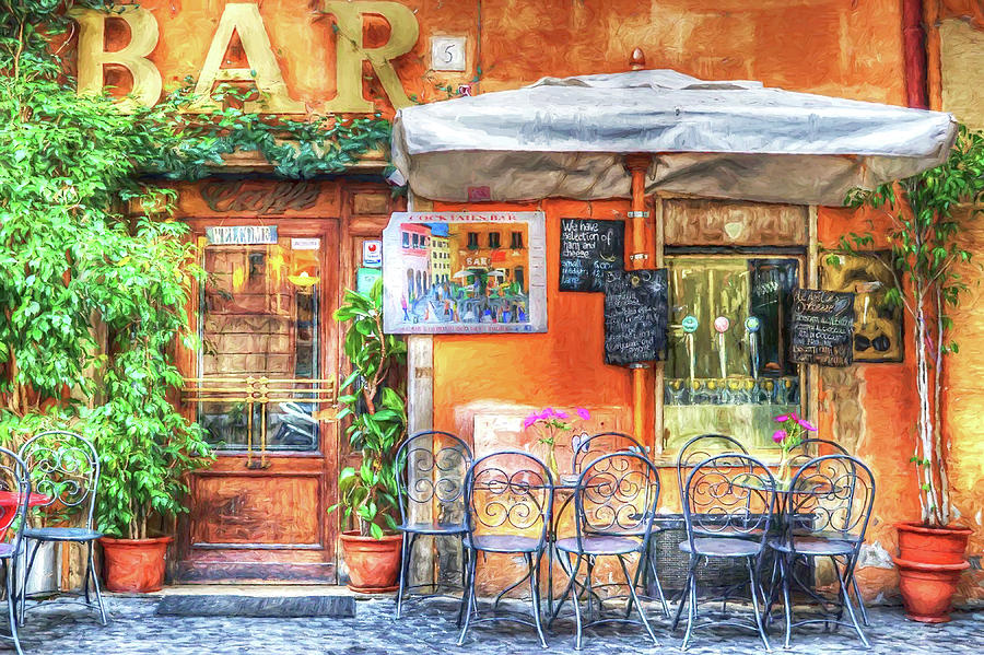 Colorful Bar and Cafe Digital Art by Roy Pedersen