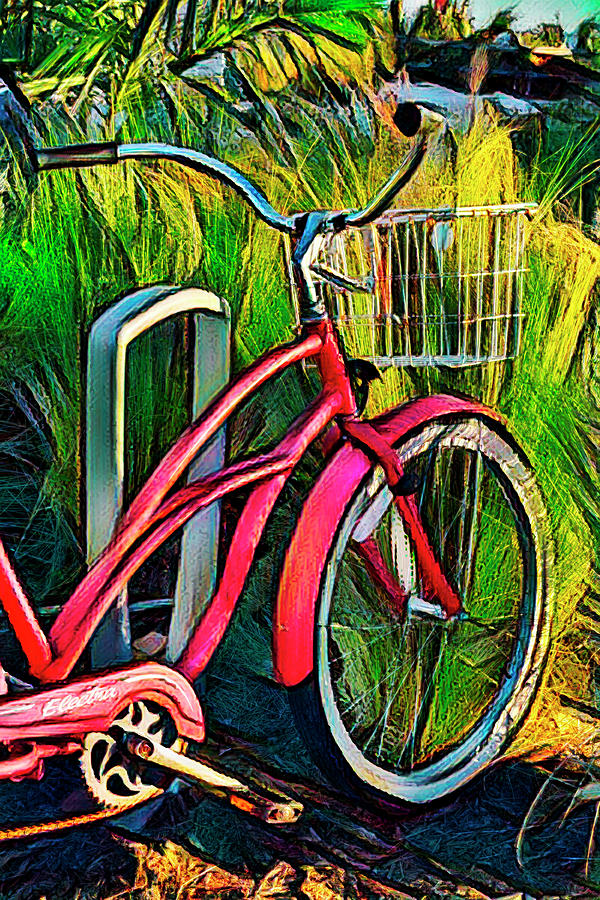 Colorful Beach Bike Photograph by Debra and Dave Vanderlaan