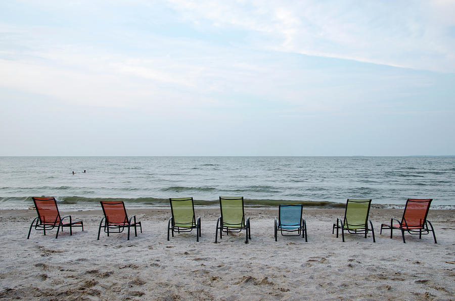 Colorful Beach Chairs Photograph by Ann Bridges