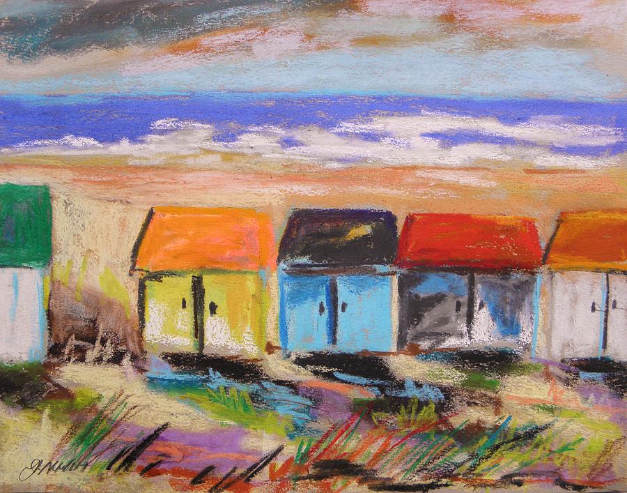 Colorful Beach Houses Painting by John Williams