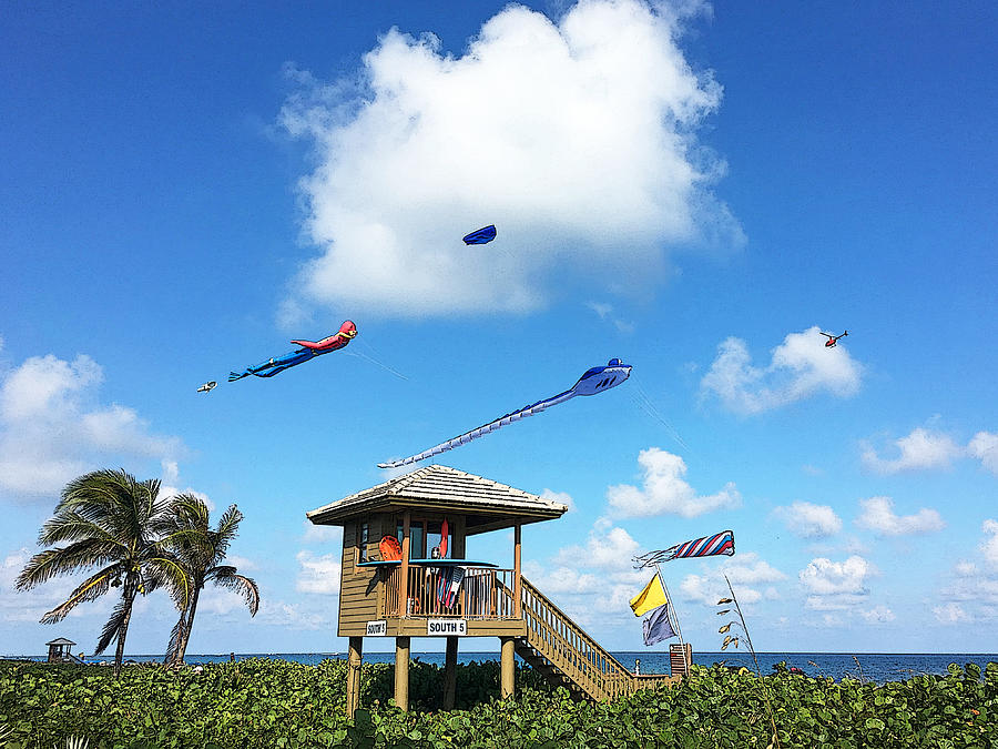 Colorful Beach Kites Photograph by Lawrence S Richardson Jr