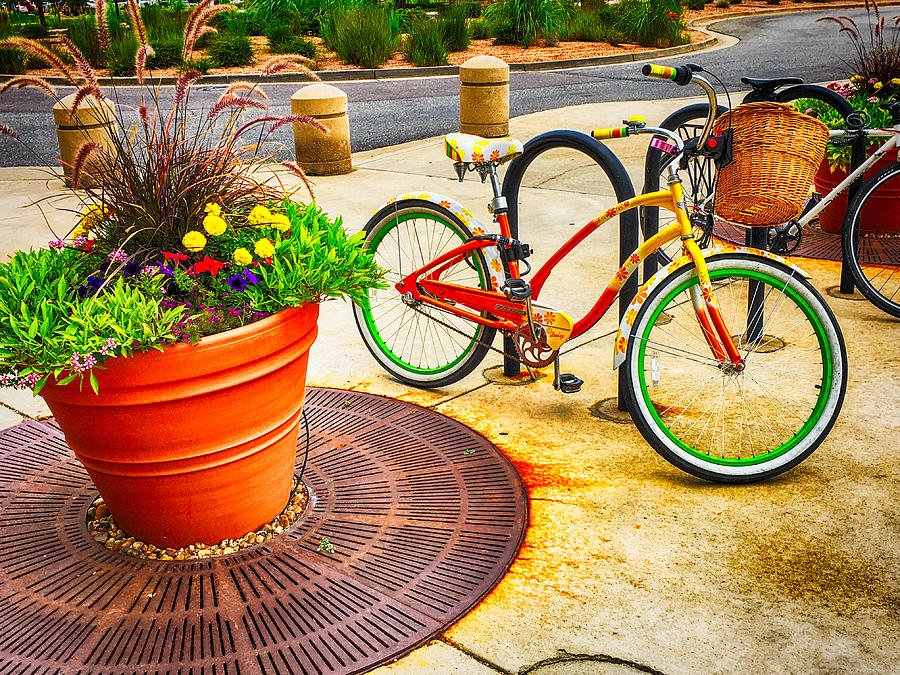 Colorful Bicycle Photograph by Lorraine Baum