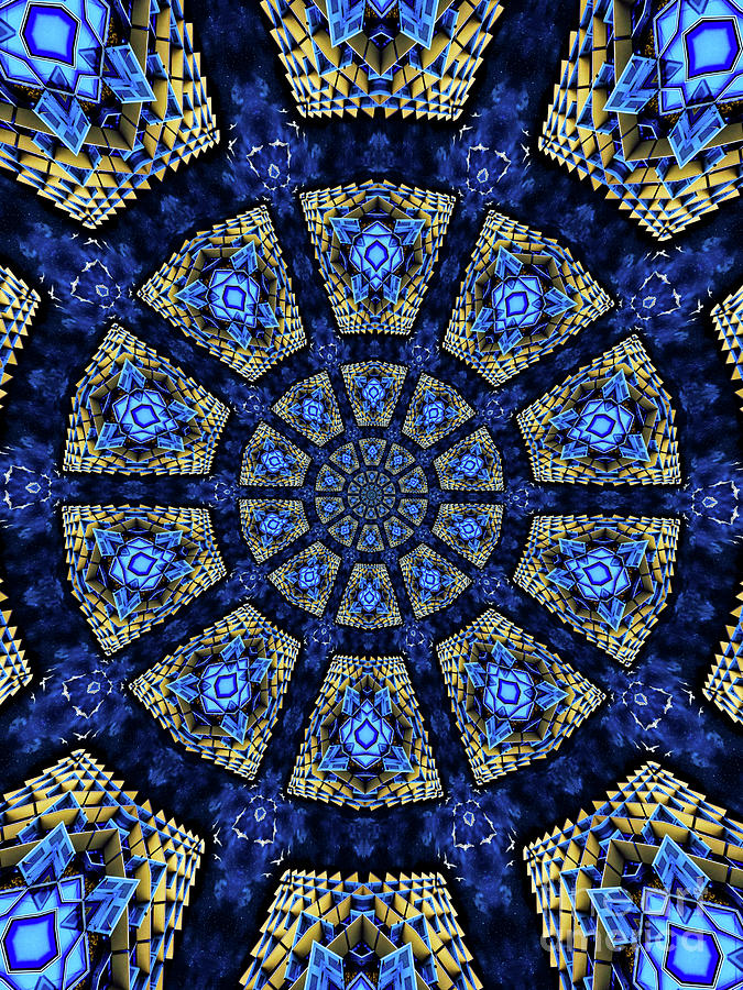 Colorful Blue Kaleidoscopic Design Photograph by Amy Cicconi