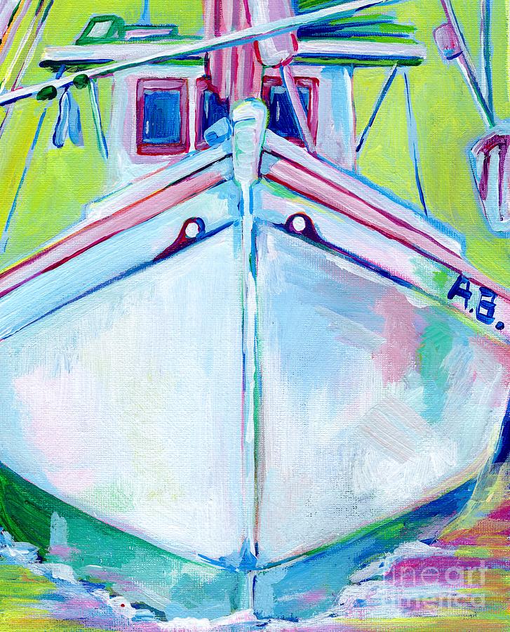 Colorful boat 1 Painting by Anne Seay