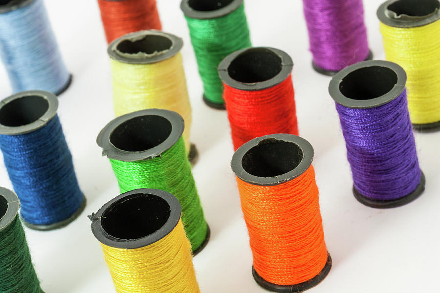 Colorful bobbin threads Photograph by Robinson Thomas - Fine Art America