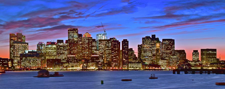 Colorful Boston Sundown Photograph by Frozen in Time Fine Art Photography