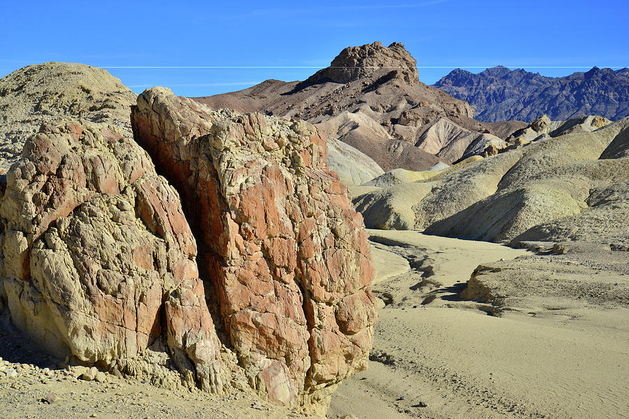 Colorful Boulder along Twenty Mule Team Canyon in Death Valley Photograph by Ray Mathis