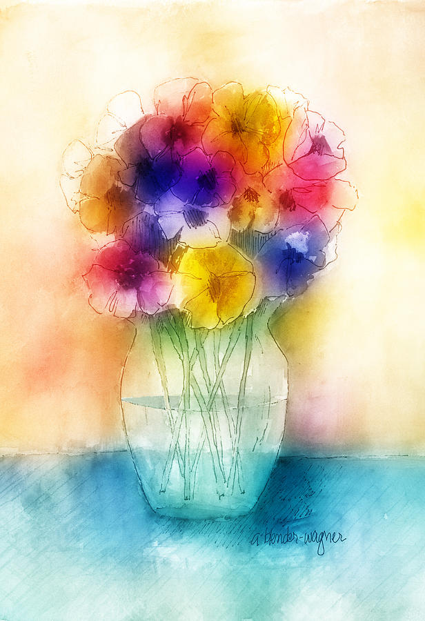 Colorful Bouquet I Painting by Arline Wagner