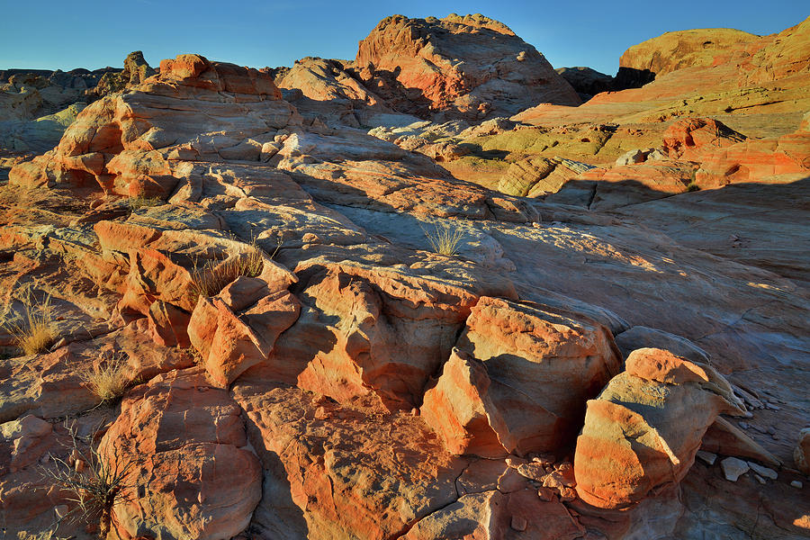 Colorful Bowling Balls at Sunrise in Valley of Fire Photograph by Ray Mathis