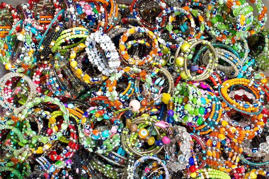 Abstract Photograph - Colorful bracelets by Tom Gowanlock