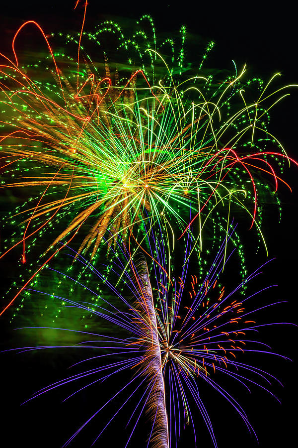 Colorful Bright Fireworks Photograph by Garry Gay