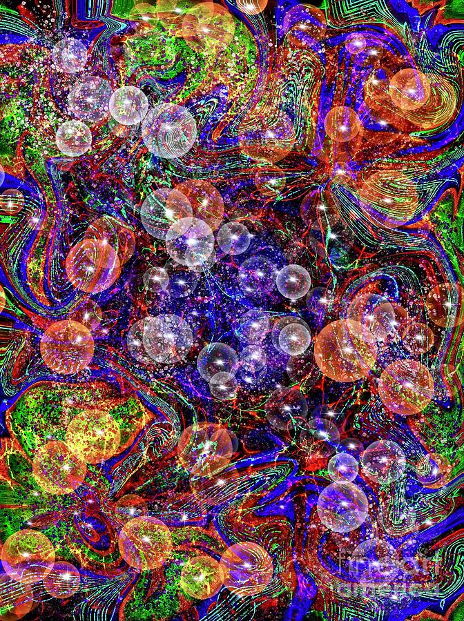 Colorful Bubbles-Abstract Digital Art by Lauries Intuitive