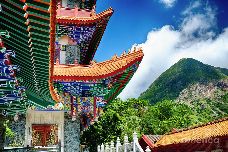 Colorful Buddhist Monastery Photograph by George Oze