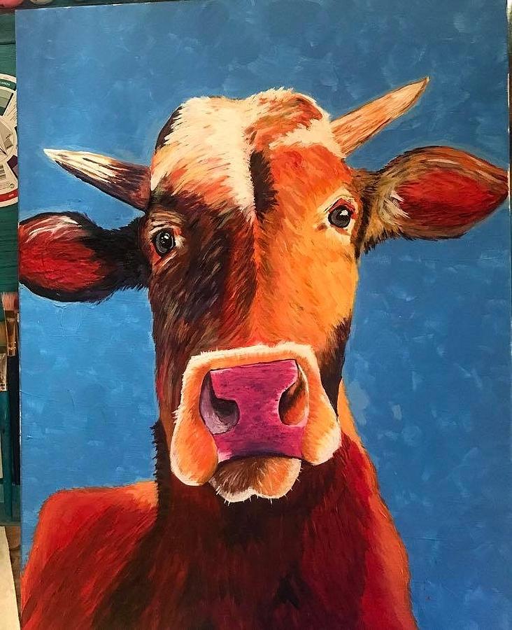 Colorful Bull Painting By Christa Davis - Fine Art America