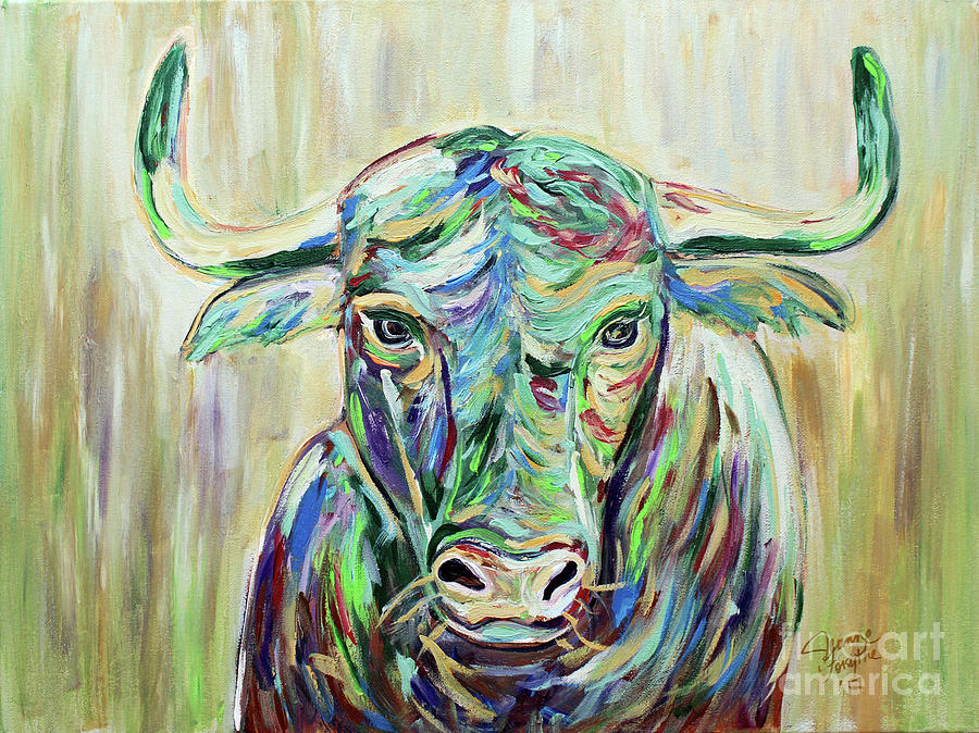 Colorful Bull by Jeanne Forsythe Colorful Bull by Jeanne Forsythe