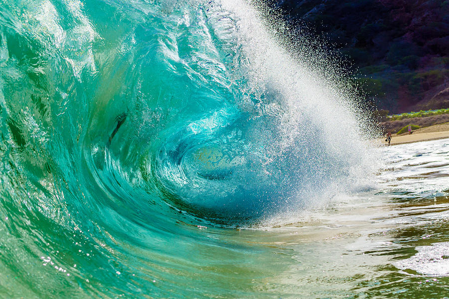 Paradise Photograph - Sandys Colorful C Shaped Wave by Chris and Wally Rivera
