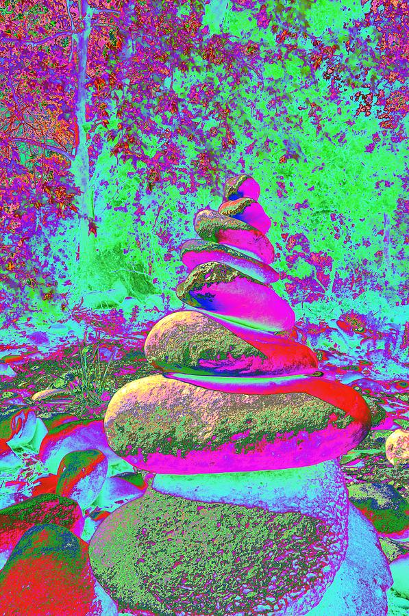 Colorful Cairn Photograph