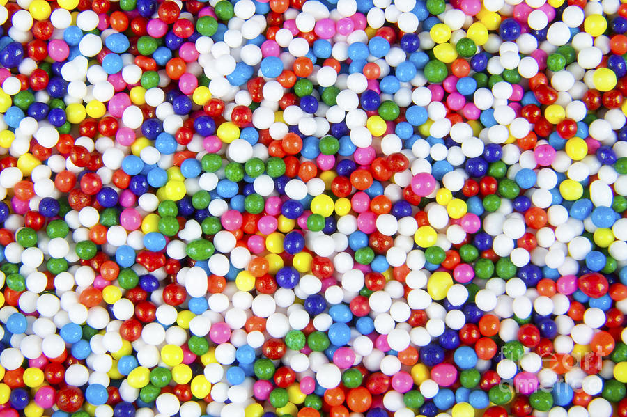 Colorful Candy NonPareils Photograph by Karen Foley
