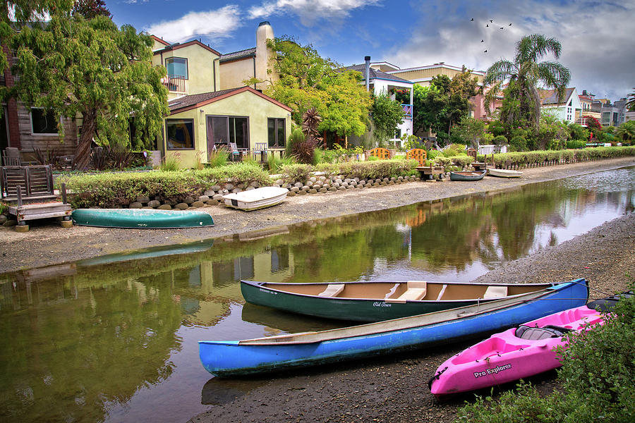 Colorful Canoes on the Canal Photograph by Lynn Bauer