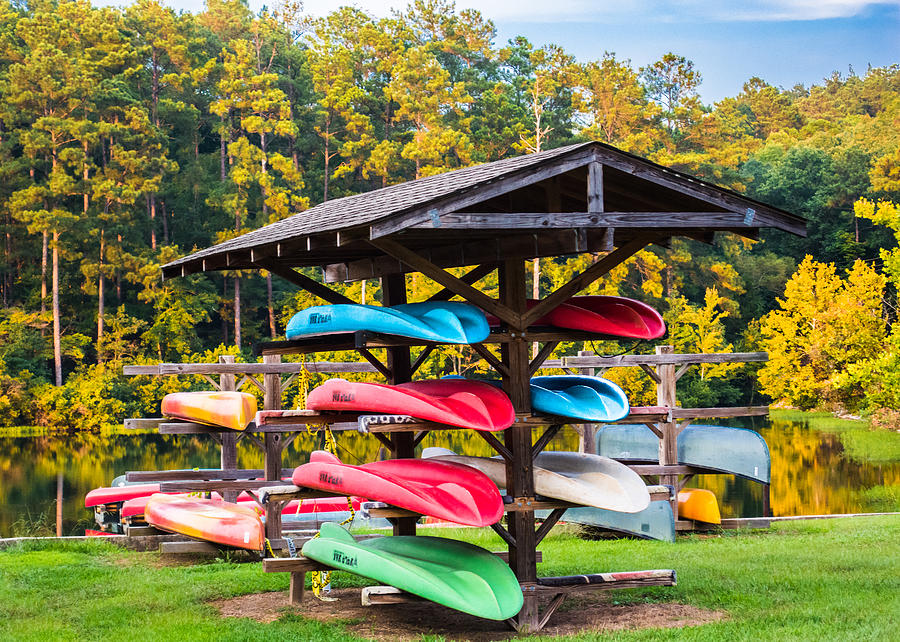 Fall Photograph - Colorful Canoes by Parker Cunningham
