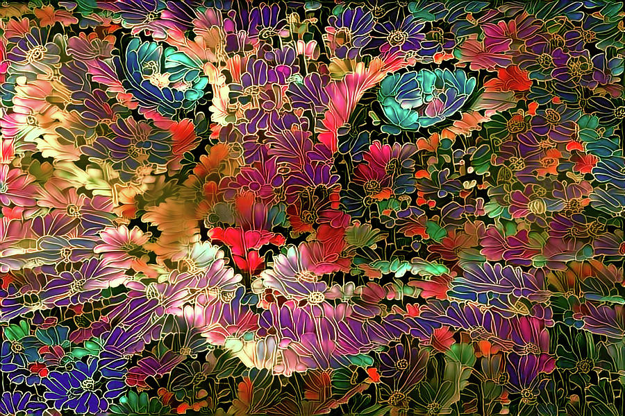 Flower Cat 1 Digital Art by Peggy Collins