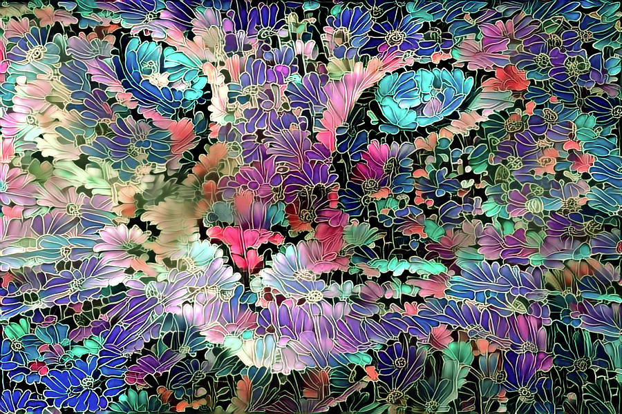 Flower Cat  Digital Art by Peggy Collins