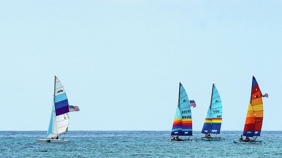 Colorful Catamarans 5 Delray Beach Florida Photograph by Lawrence S Richardson Jr