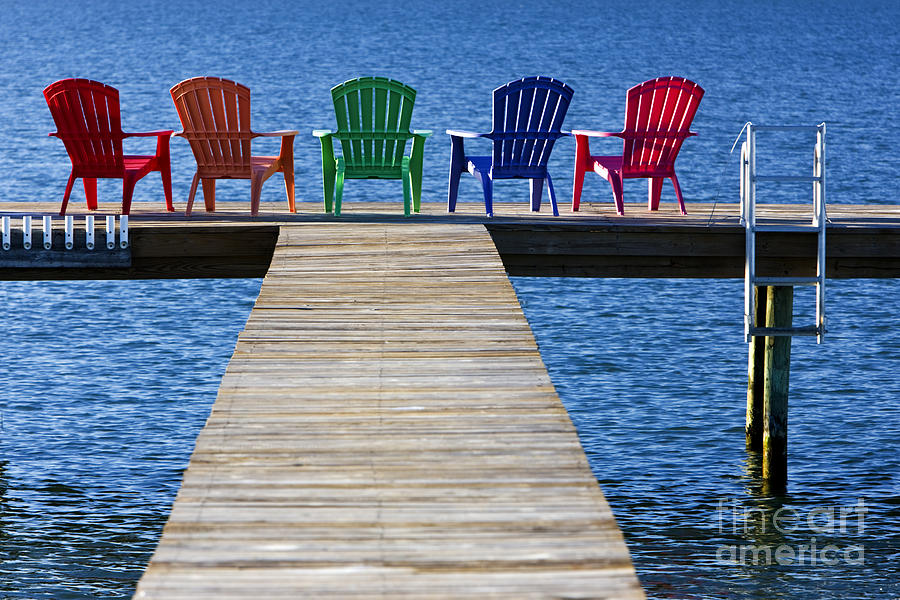 Colorful Chairs Photograph by Inga Spence