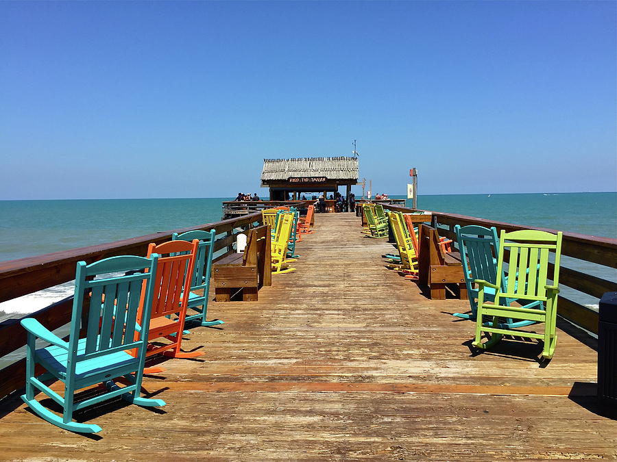 Cocoa Beach Pier >> Colorful Chairs On Cocoa Beach Pier By Denise Mazzocco Cocoa Beach Pier >> Colorful Chairs On Cocoa Beach Pier By Denise Mazzocco