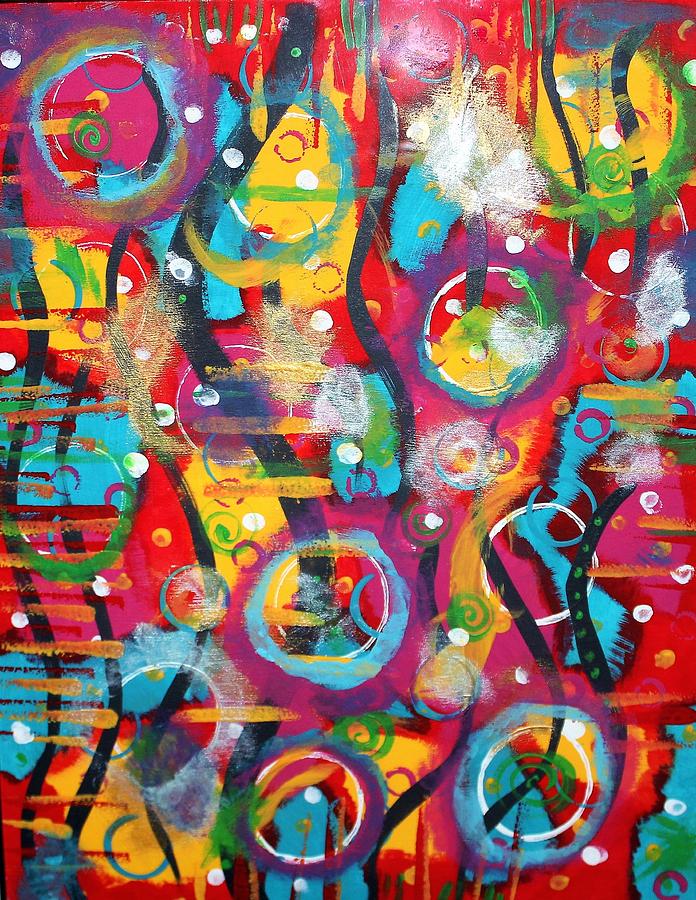 Colorful Chaos Painting by Lori Gholson