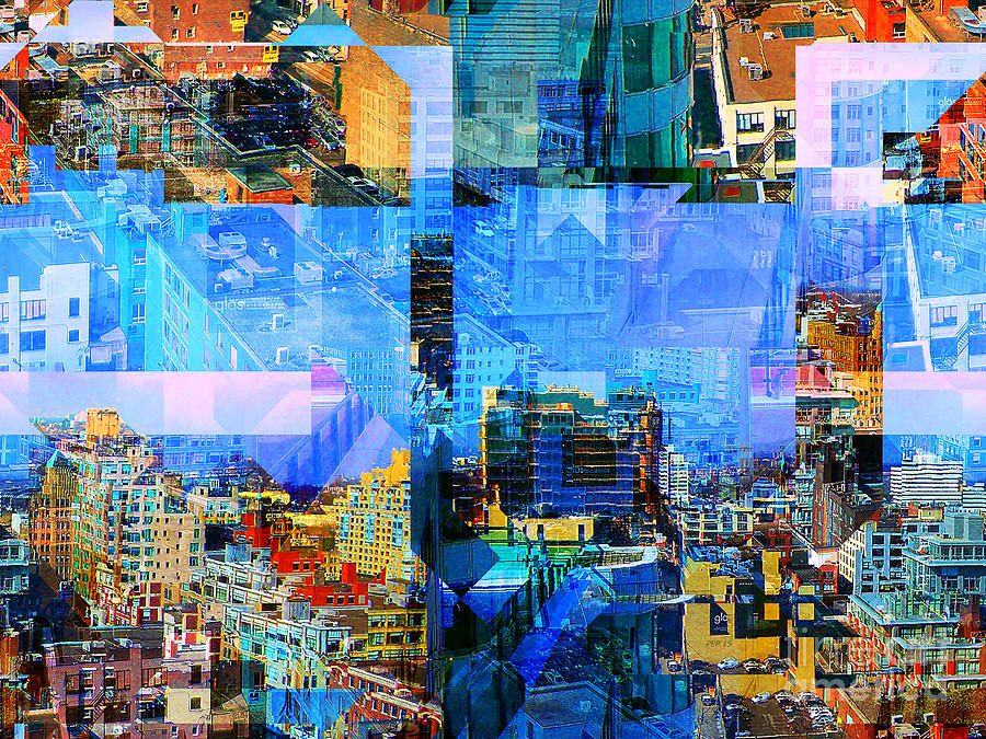 Colorful City Collage Digital Art by Phil Perkins