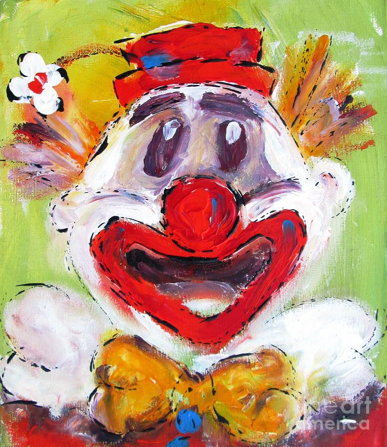 Colorful Clown  Painting by Mary Cahalan Lee - aka PIXI