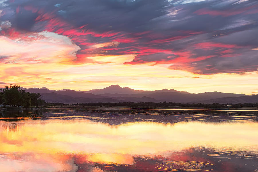Colorful Colorado Rocky Mountain Sky Reflections Timed Stack Photograph by James BO Insogna