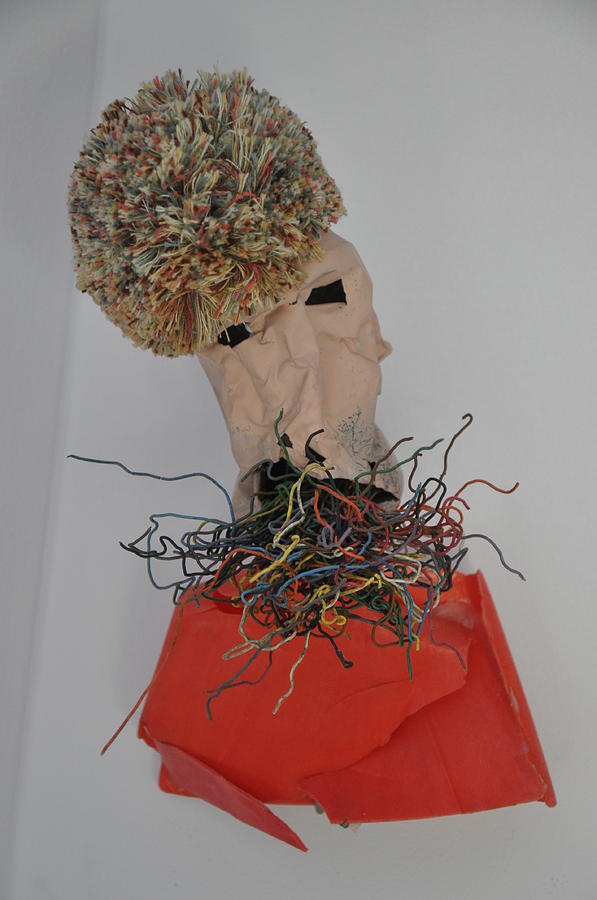 Green Sculpture - Colorful Conversation Off The Top Of My Head by Michael Jude Russo