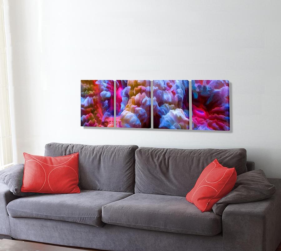Colorful Coral Polyps on the wall Digital Art by Stephen Jorgensen