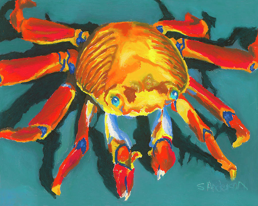 Colorful Crab II Painting by Stephen Anderson