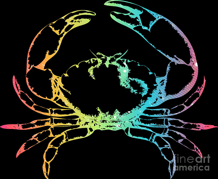 Colorful Crab Digital Art