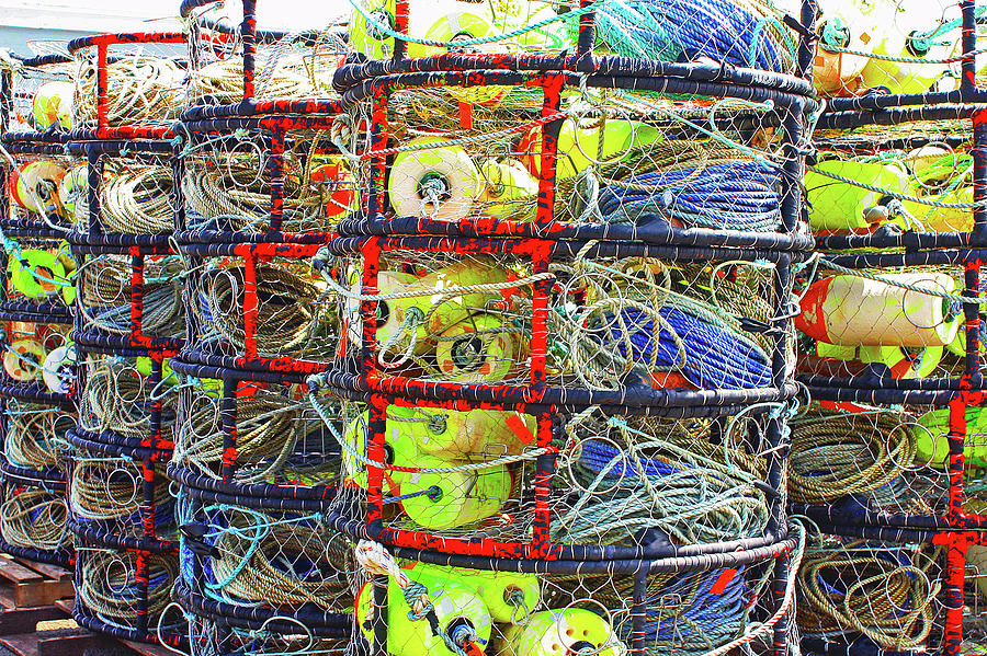 Colorful Crab Pots  Photograph by Kami McKeon